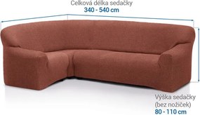 Nueva Textura Huse super elastice RUBINIA cărămizii colţar (l. 340 - 540 cm)