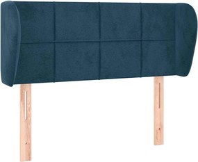 vidaXL Tăblie pat cu aripioare albastru închis 83x23x78/88 cm catifea