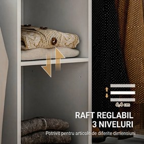 HOMCOM Masă de Călcat cu Suport pentru Fier de Călcat, Suport pentru Haine, Sertar și Raft, 125x43,5x112 cm, Alb | Aosom Romania