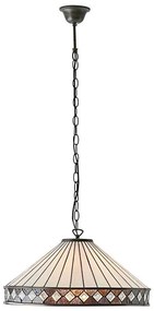 Endon 64147 - Candelabru cu lanț Tiffany FARGO, 1xE27/60W/230V, Ø 50 cm