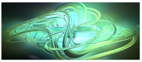 Tabloul cu abstracție verde (120x50 cm)