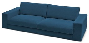 Canapea albastru-închis cu tapițerie din catifea reiată 274 cm Leonard – Bobochic Paris