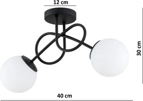 Brilagi - Plafonieră MILO 2xE27/60W/230V negru