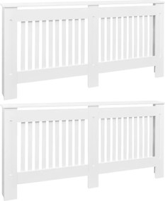 vidaXL Măști de calorifer, 2 buc., alb, 172 cm, MDF