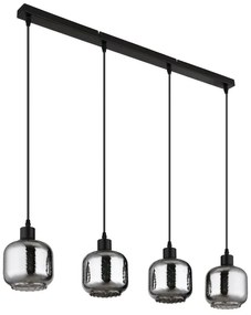 Lustra cu 4 pendule sticla fumurie XIA pentru bucatarie