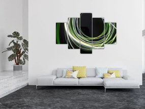 Obraz cu linii verzi (150x105 cm)
