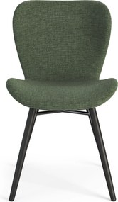 MAZZONI EXPORT ALTEA Verde (țesătură Rio 140) / picioare negre – SCAUN MODERN PENTRU LIVING / SUFRAGERIE / BUCĂTĂRIE / BIROU