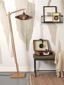 Lampa de podea eco din iuta Iguazu S 40cm, negru/ natur