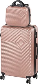 TraveLux Pro VIII set valiză rulantă aur roz