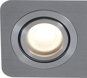 Spot încastrat rotunjit Gunmetal GU10 50mm Rotativ și înclinabil IP44 2 lumini - Alberto