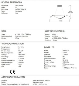 Lustra LED suspendata design modern Boa