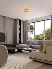 Lustra circulara aluminiu bronz LED CCT SIENA 60cm