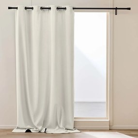Draperie bej termoizolantă din catifea reiată 140x260 cm Madison – douceur d'intérieur