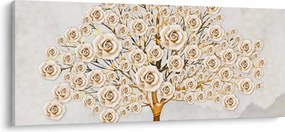 Tablou cu copac cu flori (120x50 cm)