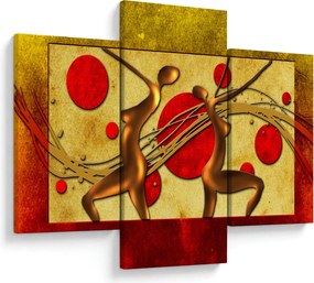 Tablou abstract cu două femei (90x60 cm)