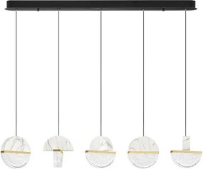Lustra decorativa liniara cu 5 pendule LED 3000K DORIN