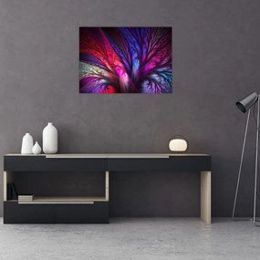 Tablou pe sticlă abstract cu copacul (70x50 cm)