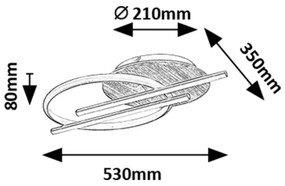 Plafonieră LED Rabalux 71404 ARASH LED/40W/230V 3000/4000/6500K