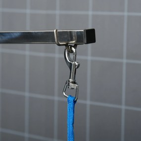 PawHut Masa Toaleta Rotativa cu incuietoare, Suprafata Antiderapanta, Brat reglabil si Lesa, Φ65x10cm, Neagra
