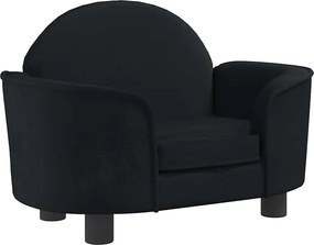 vidaXL Pat de câini, negru, 66x40x45 cm, catifea