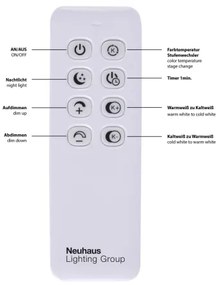 Plafonieră LED dimabilă IVEN 2xLED/20W/230V Leuchten Direkt 14017-55 + telecomandă