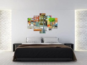 Tablou - Orășelul copiilor (150x105 cm)