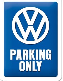 Placă metalică Volkswagen VW - Parking Only, (15 x 20 cm)