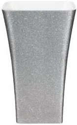 Lavoar freestanding argintiu alb 52 cm din compozit mineral DuraBe, Besco Assos Glam Argintiu/Alb