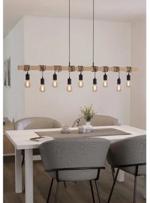 Eglo 44099 - Lustră suspendată pe cablu TOWNSHEND 9xE27/60W/230V