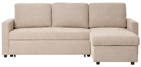 Canapea extensibilă Belfast, nisip închis, cu picioare naturale, HN1085