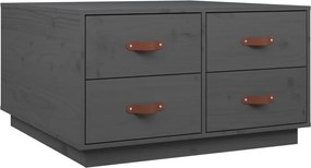 vidaXL Măsuță de cafea, gri, 80x80x45 cm, lemn masiv de pin