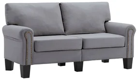 287150 vidaXL Canapea cu 2 locuri, gri deschis, material textil