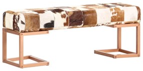 Banca, maro, 110 cm, piele naturala de capra, model petice Maro, 110 x 30 x 40 cm