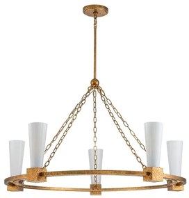 Elstead KRISTY5-DG-OPAL - Lustră pe tijă KRISTY 5xE27/40W/230V, cupru