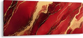 Tablou - Marmură roșu-auriu (120x50 cm)