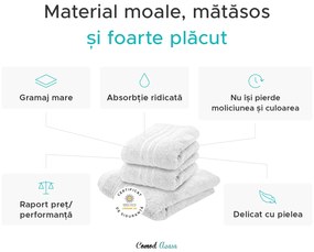 2x prosop de baie Clasic 70x140 cm albastru inchis, 100% bumbac