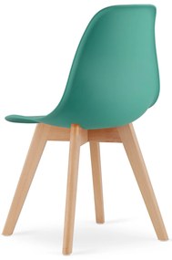 Scaun verde KITO cu picioare din fag