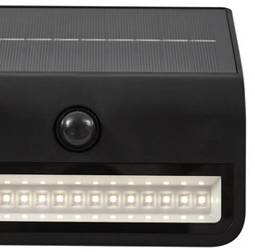 Lampa de perete de exterior neagră cu LED IP54 cu senzor de mișcare solar - Floody