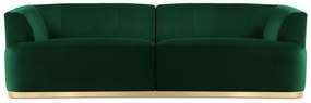 Canapea cu 3 locuri Goct cu tapiterie din catifea, verde