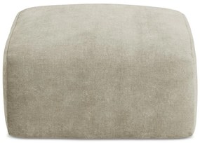 Taburet bej cu tapițerie din chenille Leila – Makamii