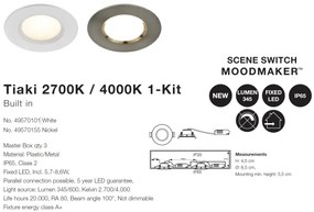 Spot LED incastrabil pentru baie IP65 Tiaki alb 2700K / 4000K MOODMAKER