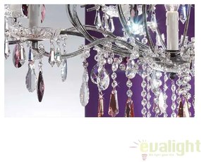 Candelabru LUX super elegant cristal cu 11 brate Verona antik-silber LU 2370/5+5+1 OR