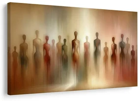 Tablou figuri abstracte în ceață