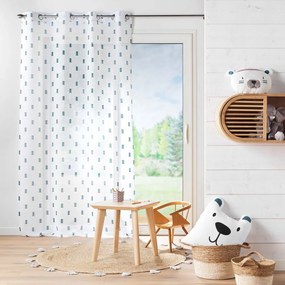 Perdea albă/albastră 140x240 cm Geokid – douceur d'intérieur