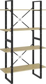 vidaXL Bibliotecă 4 rafturi stejar sonoma 80x30x140 cm lemn prelucrat