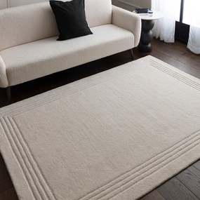 Covor fildeș țesut manual din lână 200x290 cm Orlo Ivory – Asiatic Carpets