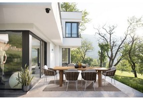 Scaun de grădină alb din metal Maribela – Bizzotto