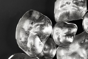 Decoratiune perete design modern VARIATION 100cm, argintiu