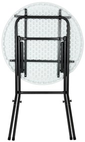 Casaria Masă de petrecere din plastic LYDA, Ø72x110cm, alb