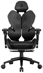 RXGAMER K6-6102 Scaun ergonomic, cotiere 5D, tetiera 2D, mecanism multifunctional inclinare/blocare, pivotant, PU, Negru